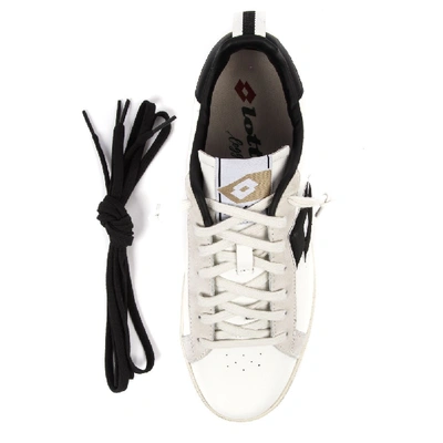 Shop Lotto Leggenda White Autograph Leather Sneaker In Neutrals