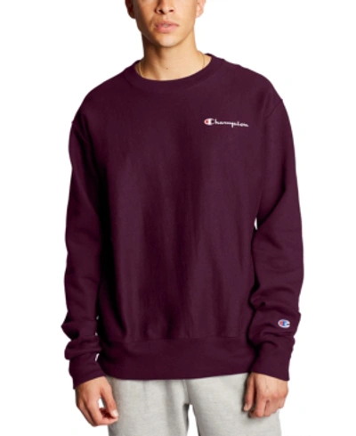 Shop Champion Men's C-life Reverse Weave Logo Sweatshirt In Venetian Purple