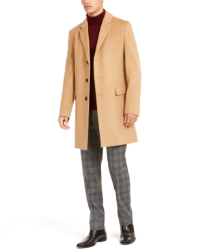 hugo boss camel coat mens