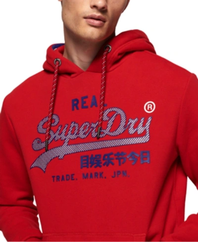 Superdry Men's Vintage Logo Graphic Racer Hoodie In Rouge Red | ModeSens