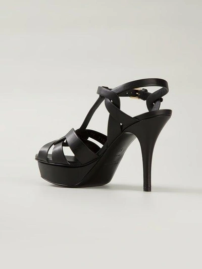 Shop Saint Laurent 'tribute' Sandals In Black