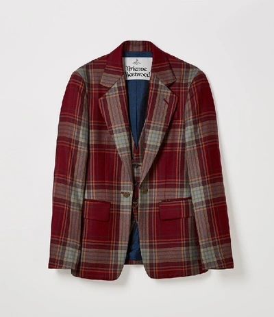 Shop Vivienne Westwood Waistcoat Jacket Red Tartan