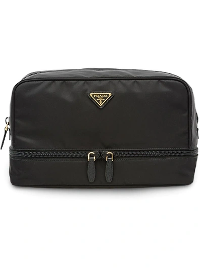 Shop Prada Logo-plaque Jewellery Case In Black