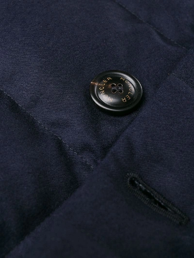Shop Moncler High-neck Down Jacket In Blue