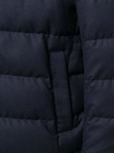 Shop Moncler High-neck Down Jacket In Blue