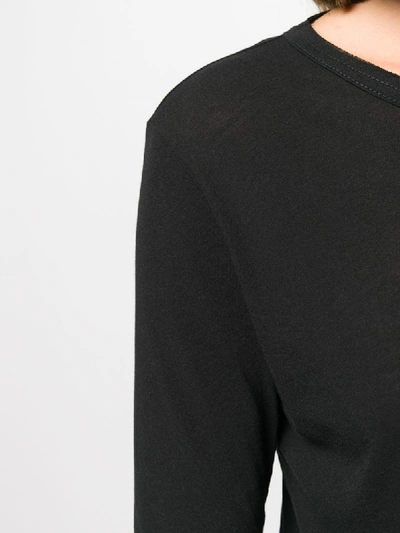 Shop Yohji Yamamoto Long-sleeve T-shirt In Black