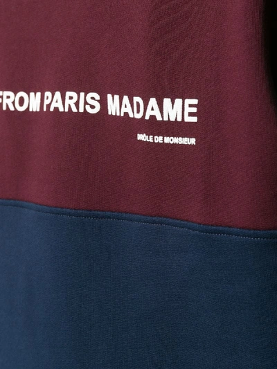Shop Drôle De Monsieur Colour Block Sweatshirt In Red