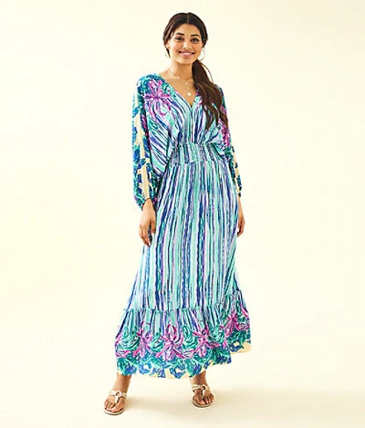 Shop Lilly Pulitzer Alisha Dress In Multi Shake Your Palm Palms Engineered Dress