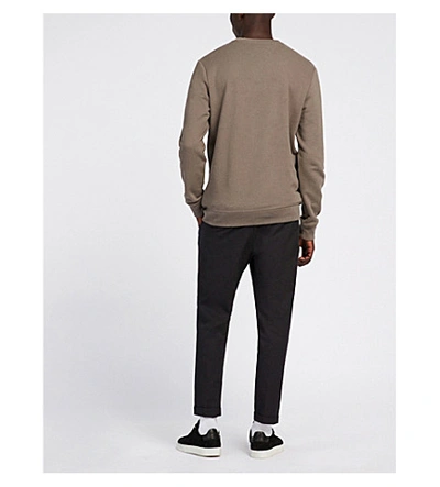 Shop Allsaints Raven Cotton-fleece Sweatshirt In Core Grey