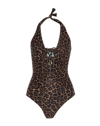 Shop Melissa Odabash One-piece Swimsuits In Cocoa