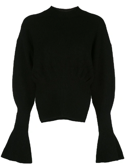 Shop Alexander Wang Flared Cuff Jumper In Black