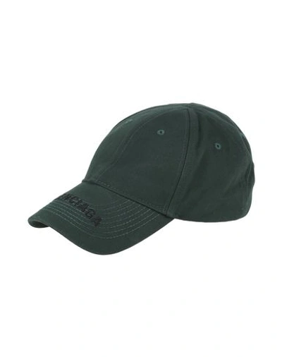 Shop Balenciaga Hat In Dark Green