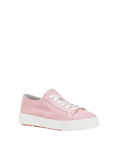 Shop Santoni Woman Sneakers Light Pink Size 6 Soft Leather