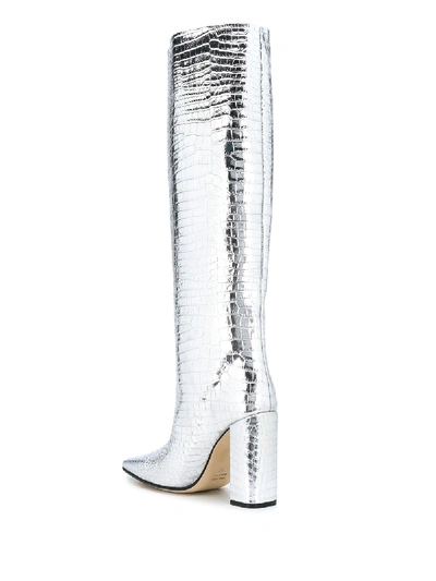 Shop Paris Texas Leather Boots In Silver