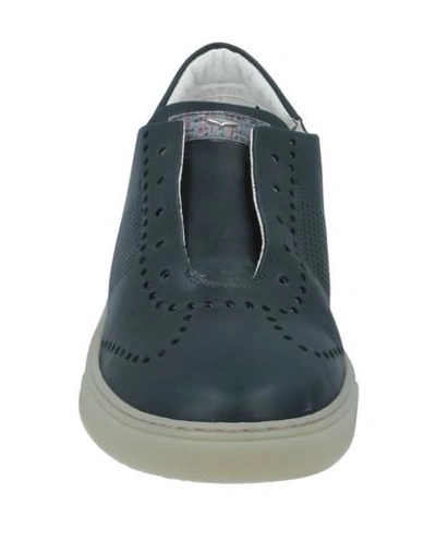 Shop Alberto Guardiani Man Sneakers Midnight Blue Size 8 Leather In Dark Blue