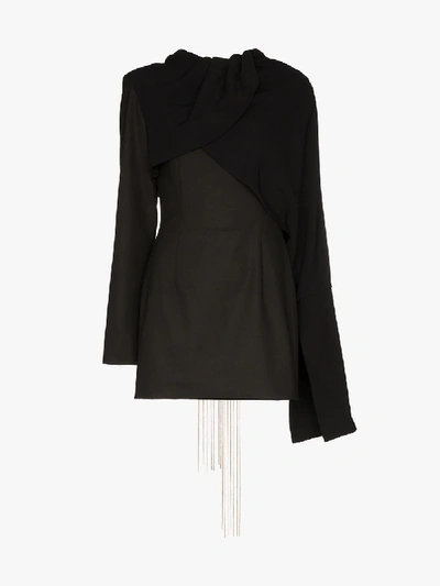 Shop Aleksandre Akhalkatsishvili Draped Mini Dress In Black