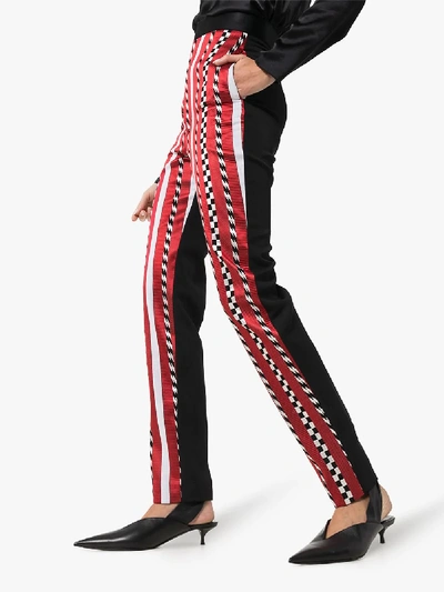 Shop Haider Ackermann Slim Leg Striped Trousers In Red