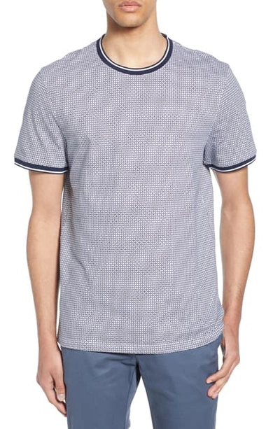 Shop Ted Baker Geckoe Slim Fit Print T-shirt In Navy