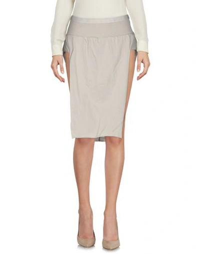 Shop Rick Owens Drkshdw Knee Length Skirt In Beige
