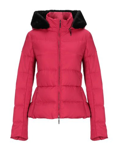 Shop Armani Jeans Down Jacket In Red