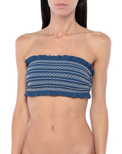 Shop Tory Burch Bikini Tops In Blue