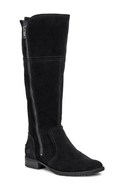 Shop Ugg Sorensen Knee High Boot In Black Suede