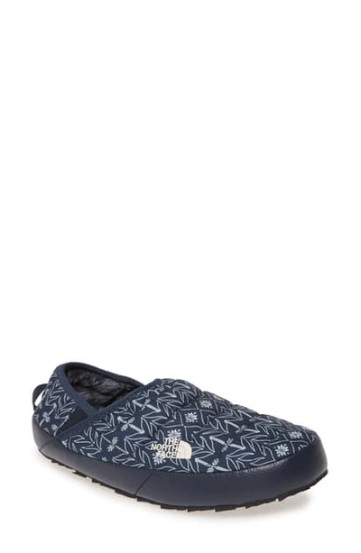 Shop The North Face Thermoball(tm) Traction Water Resistant Slipper In Navy Tree Print/ Bone White