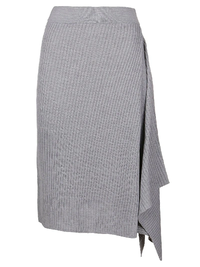 Shop Pinko Grey Acrylic Skirt