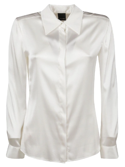 Shop Pinko White Silk Shirt