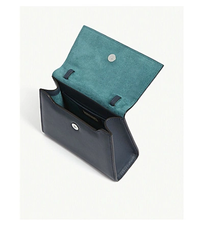 Shop Hunting Season Small Leather Shoulder Bag In Teal