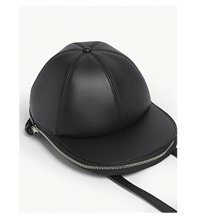 Shop Jw Anderson Cap Leather Shoulder Bag In Black