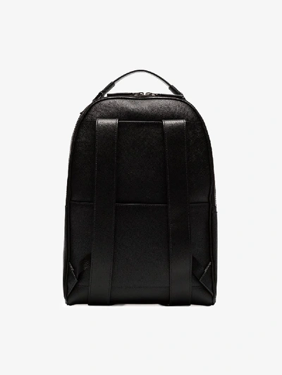 Shop Prada Rucksack Aus Saffiano-leder In Black