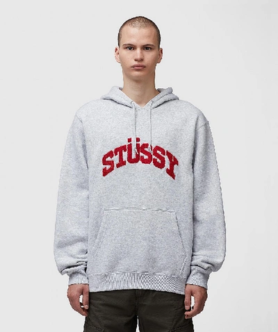 Stussy Mens Chenille Arch Hoodie In Grey | ModeSens