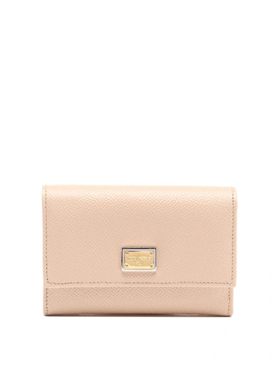 Shop Dolce & Gabbana Dauphine Leather Wallet In Pink