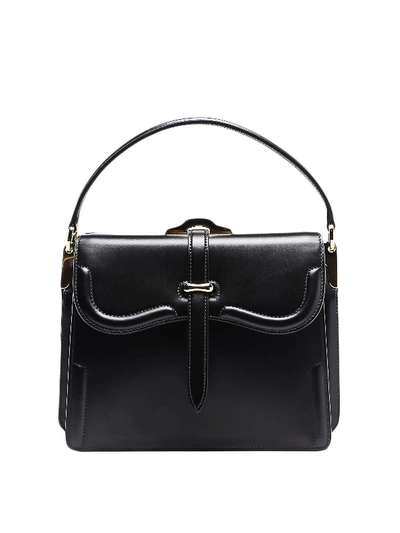 Shop Prada Belle Black Leather Shoulder Bag