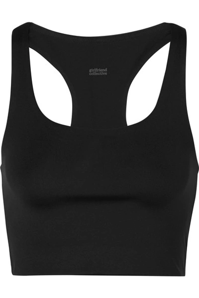 Shop Girlfriend Collective Paloma Stretch Sports Bra In Black