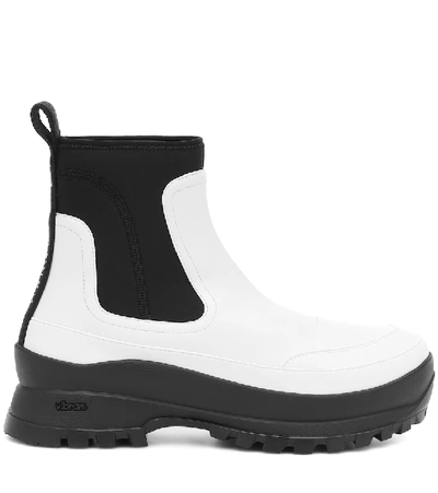 Shop Stella Mccartney Utility Faux Leather Ankle Boots In White