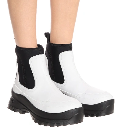 Shop Stella Mccartney Utility Faux Leather Ankle Boots In White