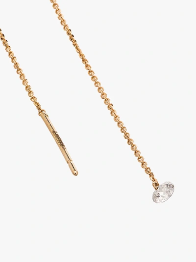 Persée 18kt Yellow Gold And Diamond Drop Thread Earrings In Metallic