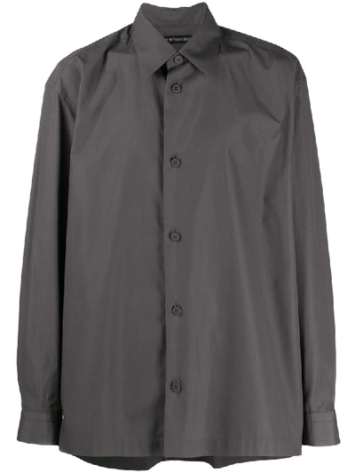 Shop Issey Miyake Long Sleeve Shirt In Grey