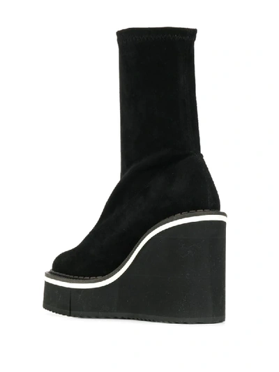 Shop Clergerie Slip-on Platform Boots In 005 Black