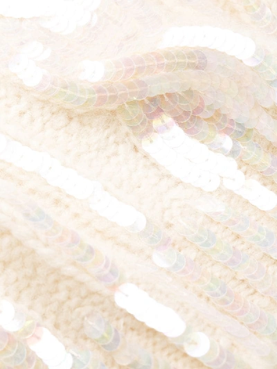 Moschino Wool And Alpaca Dress With Sequins In White