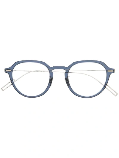 Shop Dior Two Tone Glasses In Blue