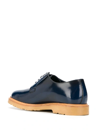 Shop Paul Smith Derby-schuhe Mit Glanzoptik In Blue