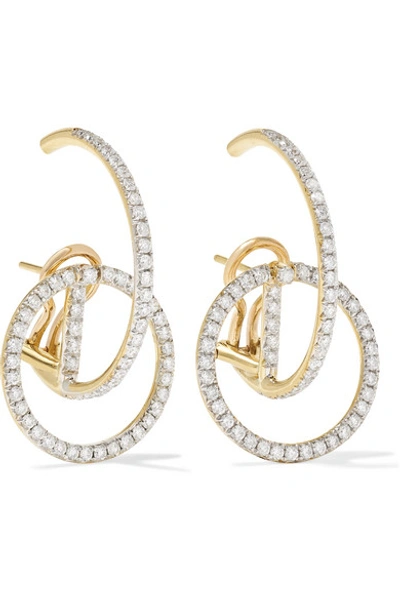 Shop Ana Khouri Brigid 18-karat Gold Diamond Earrings