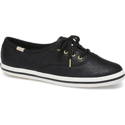 Shop Keds X Kate Spade New York Champion Metallic Kid Suede In Black