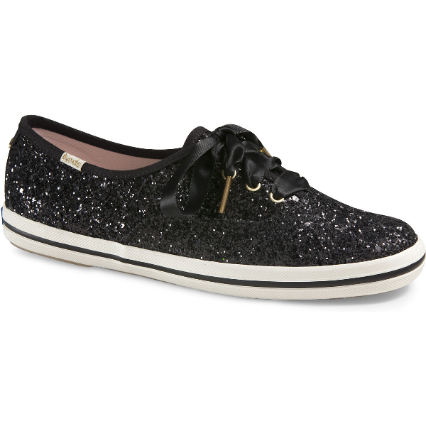black sparkly keds