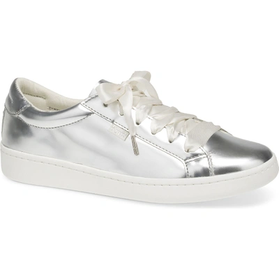 Shop Keds X Kate Spade New York Ace Leather Specchio In Silver