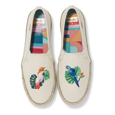 Keds X Sunnylife Double Decker Bird Embroidery In Natural ModeSens