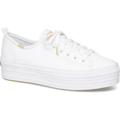 Shop Keds Triple Up Leather Sneaker In White